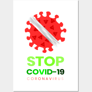 Stop novel coronavirus, quarantine, corona, virus, pandemic, covid 19, covid19, social distancing,  stay home, covid, social distance, no virus Posters and Art